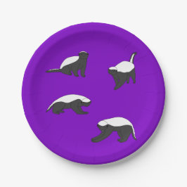 Honey Badgers Pappteller