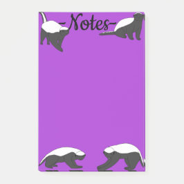 Honey Badgers Post-it Klebezettel