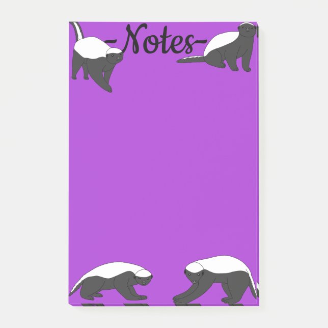 Honey Badgers Post-it Klebezettel (Vorderseite)