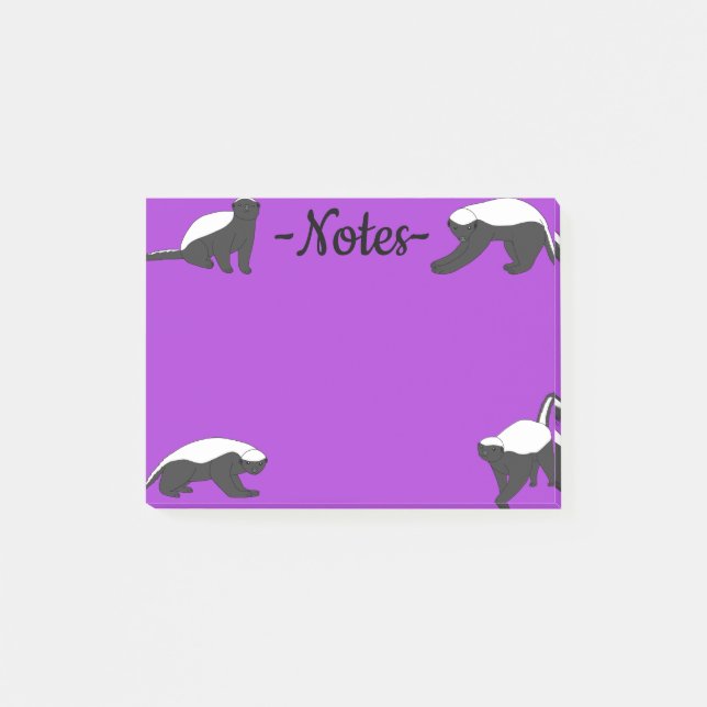 Honey Badgers Post-it Klebezettel (Vorderseite)