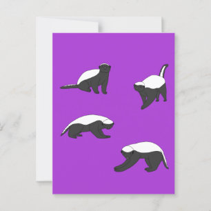 Honey Badgers Postkarte