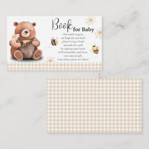 Honey Bear and Bear Book for Baby Shower Begleitkarte