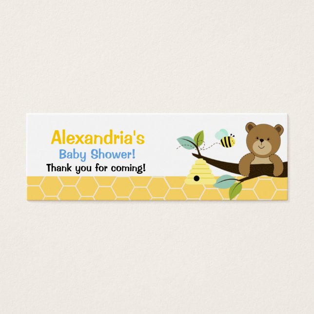 Honey Bear and Bee Skinny Business Card Gefallen T (Vorderseite)