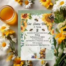 Honey Bear Birthday Celebration/Party Einladung