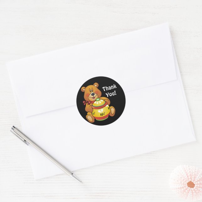Honey Bear danke Ihnen Cartoon Aufkleber (Umschlag)