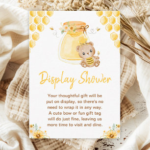 Honey Bear Display Baby Shower Begleitkarte