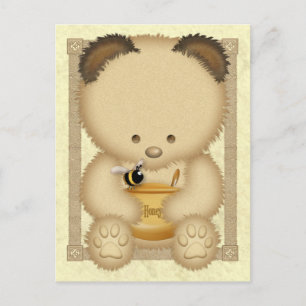 Honey Bear Postcard Postkarte