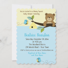 Honey Bear und Boy Bumble Bee Baby Showeinladung Einladung