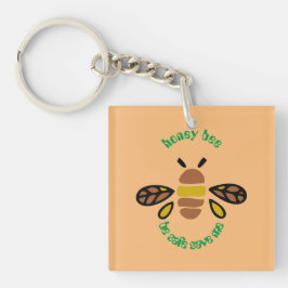 Honey bee acrylique schlüsselanhänger