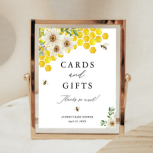 Honey Bee and Daisy Cards and Gifts Dusche Display Poster