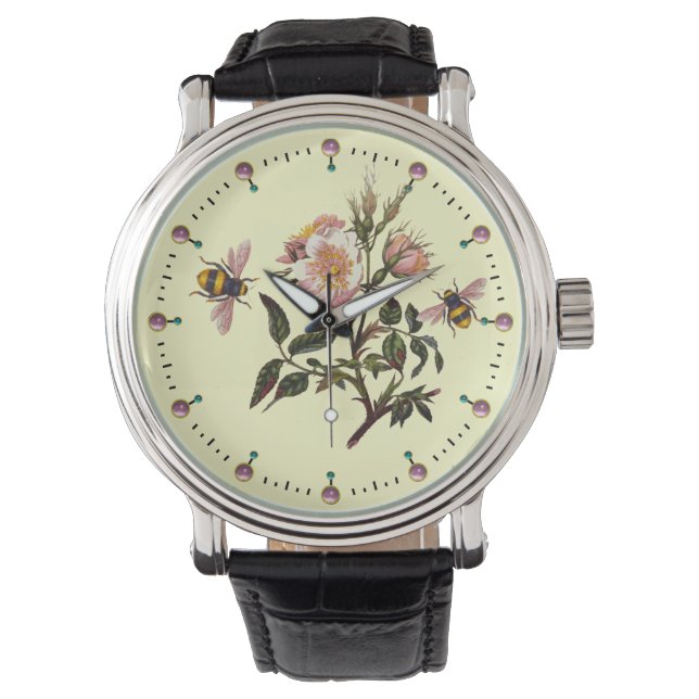 HONEY BEE AND WILD ROSE, BEEKEEPER ARMBANDUHR (Vorderseite)