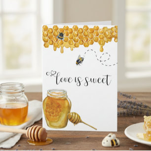 Honey Bee Anniversary Liebe ist süß Karte