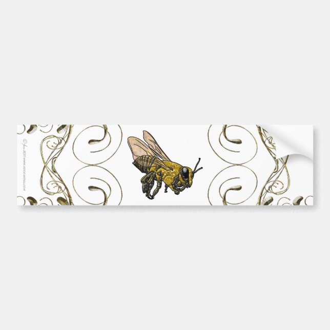 Honey Bee Autoaufkleber (Vorne)