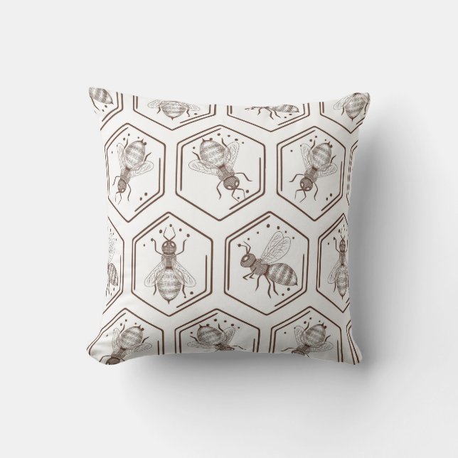 Honey Bee Baby Blanket Throw Kissen (Vorderseite)