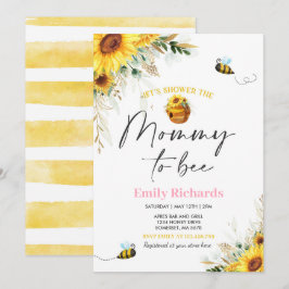 Honey Bee Baby Dusche Sonnenblumen Mami zu sein Einladung