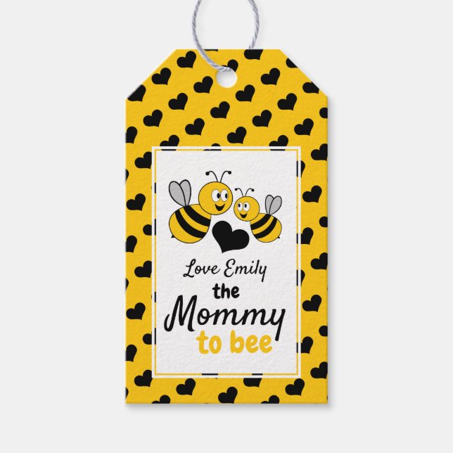 Honey Bee, Baby Dusche Vielen Dank für Ihre Unters Geschenkanhänger (Vorderseite)