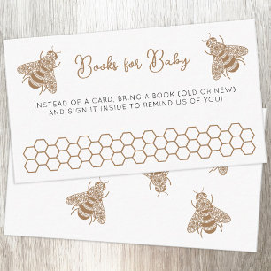 Honey Bee Baby Shower Buchanfrage Begleitkarte