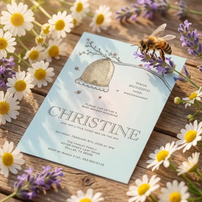 Honey Bee Baby Shower Einladung (Von Creator hochgeladen)