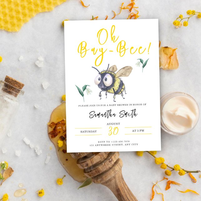 Honey Bee Baby Shower Einladung (Von Creator hochgeladen)