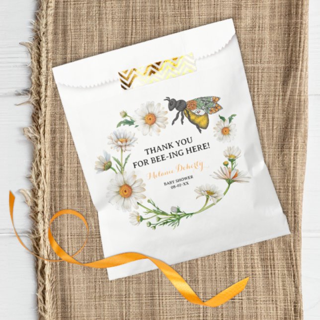 Honey Bee Baby Shower Fevor Bag | Danke, Honeyc Geschenktütchen (BEE - Baby Shower Favor Bag)