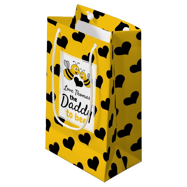 Honey Bee, Baby Shower Fevor Kleine Geschenktüte (Vorderseite Schrägansicht)
