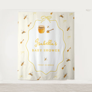 Honey Bee Baby Shower Gelb Süß wie Honig Wandteppich