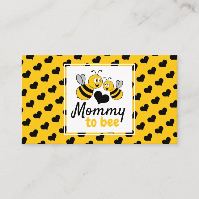 Honey Bee, Baby Shower Gift Registry Begleitkarte (Vorderseite)