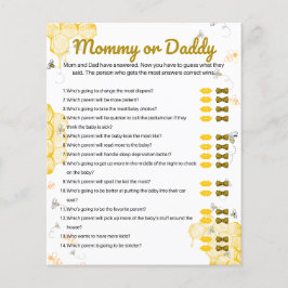 Honey Bee Baby Shower Mommy oder Daddy Game