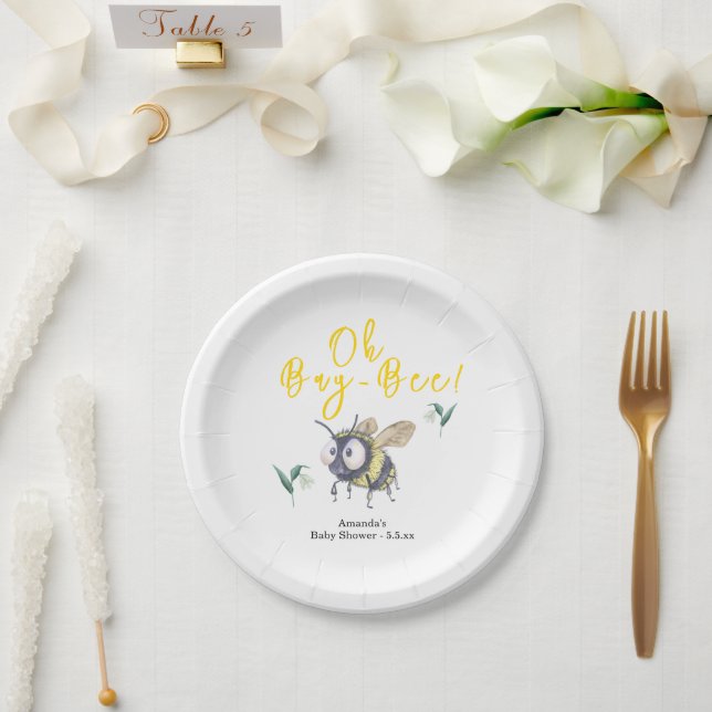 Honey Bee Baby Shower Pappteller (Hochzeit)