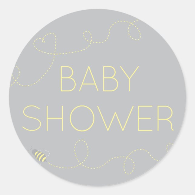 Honey Bee Baby Shower Sticker (Vorderseite)