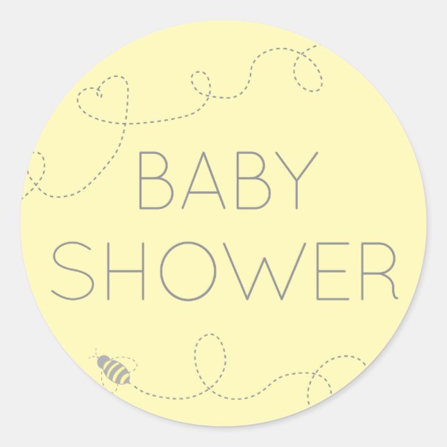 Honey Bee Baby Shower Sticker (Vorderseite)