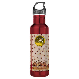 HONEY BEE, BEEKEEPER, Gemstone Monogramm Trinkflasche