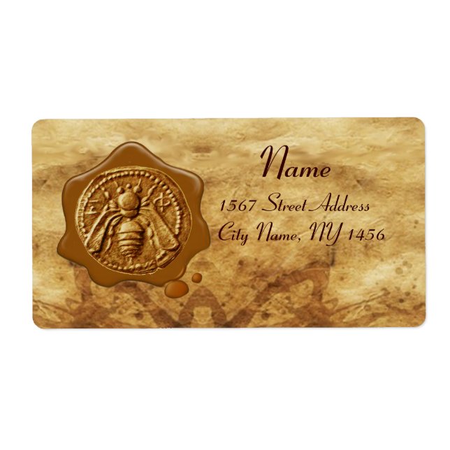 HONEY BEE, BEEKEEPER WAX SIEGEL, braunes Pergament (Vorne)