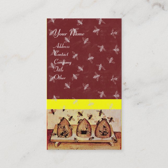 HONEY BEE, BEEKEEPING VISITENKARTE (Vorderseite)