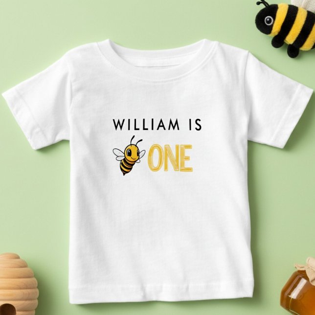 Honey Bee Birthday Party 1. Bee Day Baby T - Shirt (Von Creator hochgeladen)
