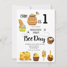 Honey Bee Birthday Party Einladung