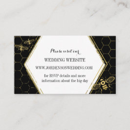 Honey Bee Black Gold Custom Website Card Begleitkarte