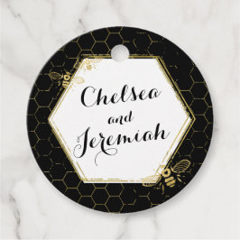Honey Bee Black Gold Individuelle Name Wedding Geschenkanhänger