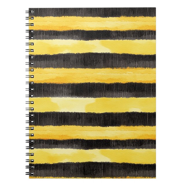 Honey Bee Black Gold Yellow Christmas Notizblock (Vorderseite)