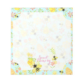 Honey Bee Blue Notizblock
