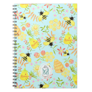 Honey Bee Blue Notizblock