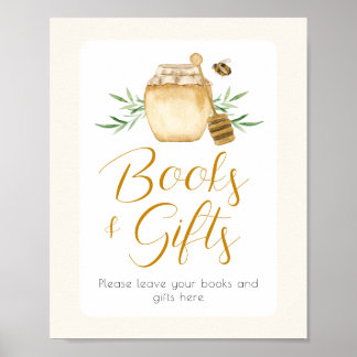 Honey Bee Books And Gifts Baby Shower Table Sign Poster