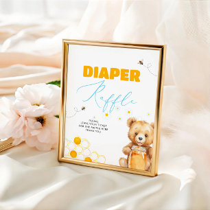 Honey Bee Boy Girl Baby Dusche Windelwanne Poster