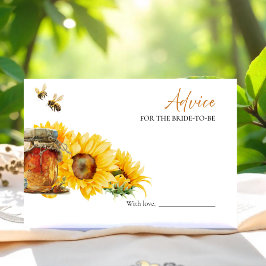 Honey Bee Brautparty Advice for the Bride Card Einladung