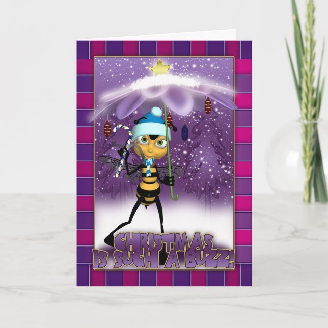 Honey Bee Carte de Noël - Noël est un tel Buz (Devant)