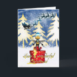 Honey Bee Christmas Card - Honey Bee And Santa Feiertagskarte<br><div class="desc">Honey Bee Christmas Card - Honey Bee And Santa</div>