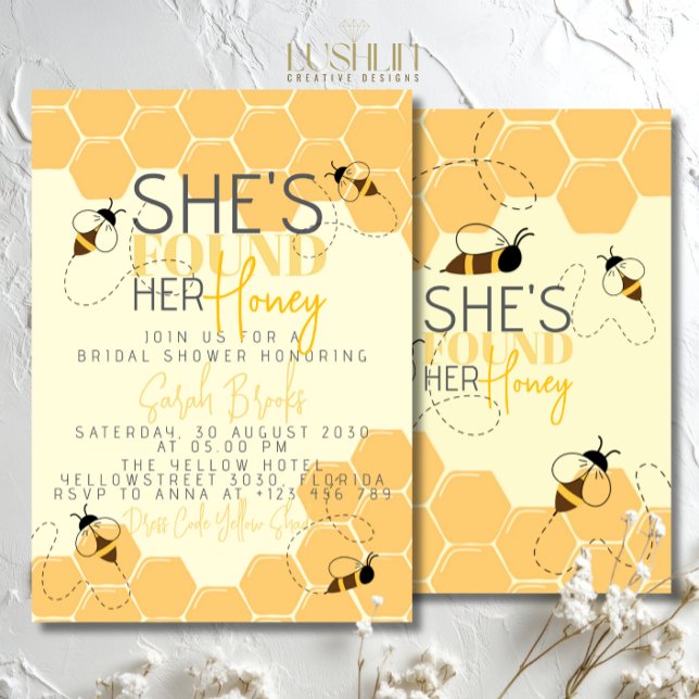 Honey Bee Comb Bridal Dusche Einladung (Von Creator hochgeladen)