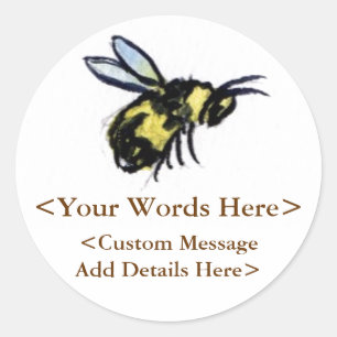 Honey Bee Custom Design Sticker Etiketten oder Dec