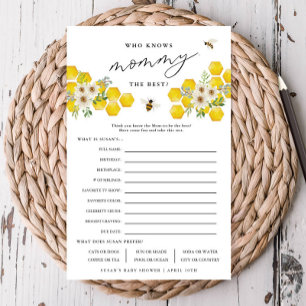 Honey Bee & Daisy, die Mommy Paper Game Card kenne Flyer