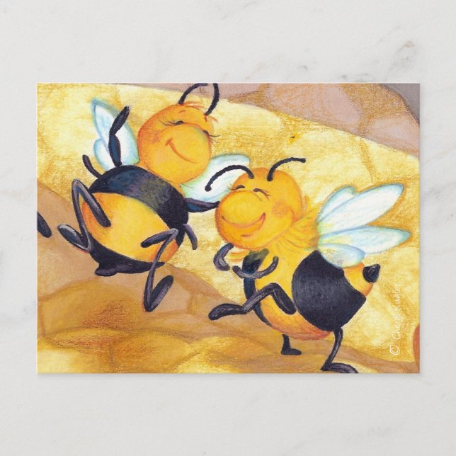 Honey Bee Dance / Postcard Postkarte (Vorderseite)